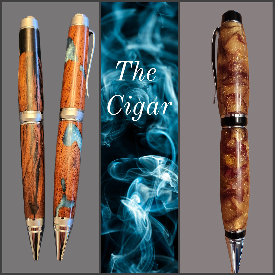 Handcrafted Custom Cigar style Pen, Macassar Ebony & hotsell Bloodwood Twist Pen, Refillable Ink Cartridge, Black Ink, Gel Pen